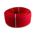 Труба гофрированная ПНД 28 (вн.25),  50 м,красный, РТП