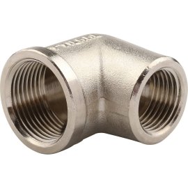 Угольник TIEMME ВВ никелированный 3/4х1/2 для стальных труб резьбовой, 1500347