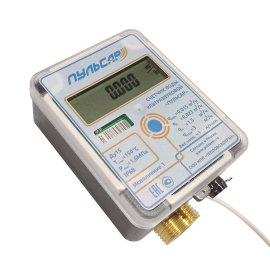 Счетчик воды ультразвуковой Пульсар Ду15 Qn=1,5м3/час Qmin=0,015м3/час L=110мм с импульсным выходом вес импульса 1л/имп Тmax=150°С, Н00018154