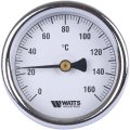 Термометр биметаллический WATTS с погружной гильзой 63 мм штуцер 75 мм