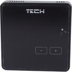 Беспроводной комнатный терморегулятор черный TECH 230В, R-8z