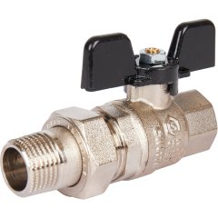 Кран шаровой полнопроходной STOUT ВР/НР, ручка бабочка 1/2, американка, SVB-0007-000015