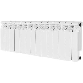 Радиатор биметаллический STOUT VEGA 350 14 секций боковое подключение (белый RAL 9016), SRB-1310-035014