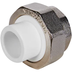 Муфта комбинированная Pro Aqua d=20-1/2 PP-R разъемная (американка) ВР Белая