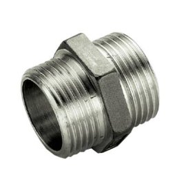 Ниппель HH TIEMME никелированный 1х1 для стальных труб резьбовой, 1500070