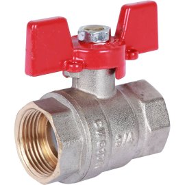 Кран шаровой ROMMER 3/4 ВН/ВН, ручка бабочка, RBV-0003-0110220