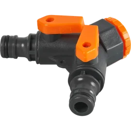 Разветвитель BELAMOS на кран, 2-х 1/2-3/4 канальный для шланга