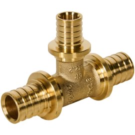 Тройник РЕХАУ с уменьшенным боковым проходом 20-16-20 MX для труб из сшитого полиэтилена аксиальный, 11080611001