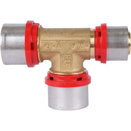 Тройник TIEMME редукционный 32x32x26 для металлопластиковых труб прессовой, 1650119