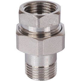 Разъемное соединение STOUT американка ВН 1/2 никелированное, уплотнение под гайкой по плоскости, SFT-0045-000012