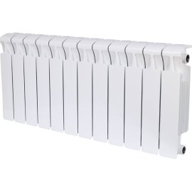 Радиатор биметаллический RIFAR MONOLIT 350 12 секций боковое подключение (белый RAL 9016), 3RM35-12