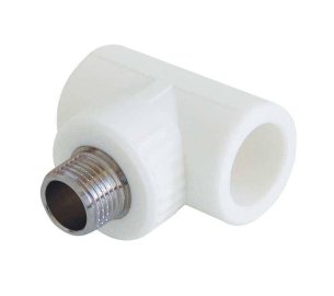 Тройник Kalde с наружной резьбой для полипропиленовых труб 40x1 1/4, 3222-tmo-401a40