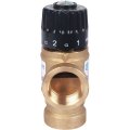 Термостатический смесительный клапан STOUT для систем отопления и ГВС 3/4 ВР 35-60°С KV 1,6, SVM-0110-166020