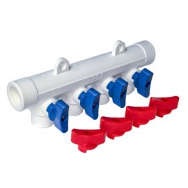 Коллектор с шаровым краном универсальный PPR 25х20/4, RTP