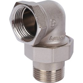 Разъемное угловое соединение STOUT американка ВН 1 уплотнение под гайкой o-ring кольцо, никелированное, SFT-0057-000001