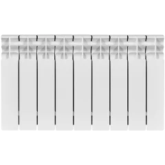 Радиатор биметаллический STOUT TITAN 350 9 секций боковое подключение (белый RAL 9016)