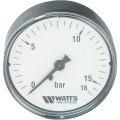 Манометр аксиальный WATTS нр 63 мм 1/4 давление 16 бар