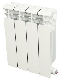 Радиатор биметаллический RIFAR BASE 200 4 секции боковое подключение (белый RAL 9016), 1RB20-4