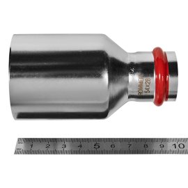Муфта ROMMER переходная НПр-ВПр, 54х28, из нержавеющей стали прессовой, RSS-1020-005428