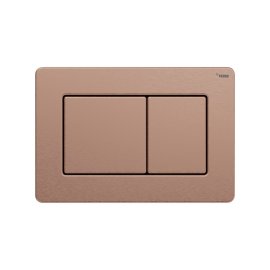 Панель смыва РЕХАУ NOVA PUBLIC антивандальная с прямоугольными клавишами с покрытием против отпечатков пальцев, нержавеющая сталь, брашированное розовое золото, матовый, 19102841001