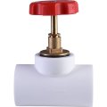 Вентиль Политэк d=40 для полипропиленовых труб под сварку (цвет белый)