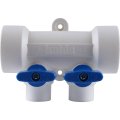 Коллектор с запорными кранами для полипропиленовых труб Kalde (2 выхода)