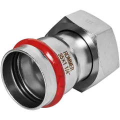 Переходник ROMMER с накидной гайкой-ВР 35х1 1/4 из нержавеющей стали прессовой