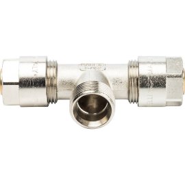 Тройник с нар.резьбой Prandelli Multyrama (20х2,0х1/2) для металлопластиковых труб винтовой, 103.07.52.0