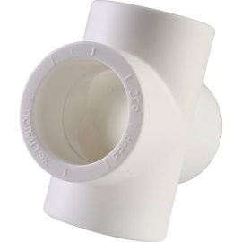 Крестовина Политэк d=32 для полипропиленовых труб под сварку (цвет белый), 9000003232