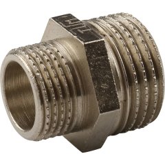 Ниппель HH TIEMME никелированный 3/4х1/2 для стальных труб резьбовой, 1500124