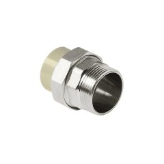 Муфта комбинированная Pro Aqua d=20-1 PP-R разъемная (американка) НР Серая, PA21011G