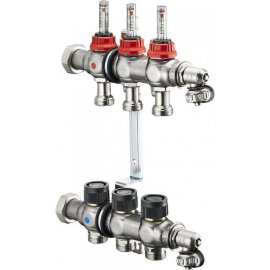 Группа коллекторная Oventrop Multidis SF 3 со встроенными ротаметрами на 3 контура, 1404353
