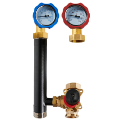 Насосная группа ROMMER с 3-х ходовым приводным смесителем 1  без насоса RDG-0003-012501