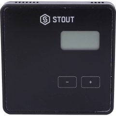 Проводной комнатный регулятор STOUT R-10b, чёрный, STE-0101-010002