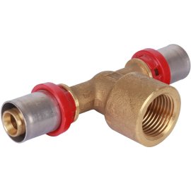 Тройник TIEMME с внутренней резьбой 16х1/2x16, 1670005(аналог 1650031)