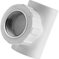Тройник Политэк 32х1 с внутренней резьбой для полипропиленовых труб под сварку (цвет белый), 9500003202