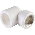 Угольник Политэк 32x3/4 с внутренней резьбой для полипропиленовых труб под сварку (цвет белый)