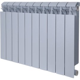 Радиатор биметаллический Global STYLE PLUS 500 10 секций боковое подключение (цвет cod.08 grigio argento opaco metallizzato 2676 (серый))