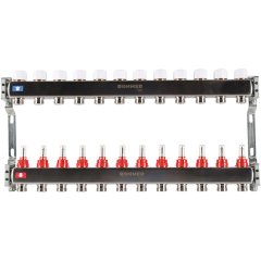 Коллектор из нержавеющей стали с расходомерами ROMMER 12 выходов