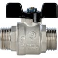 Кран шаровой STOUT полнопроходной, НР/НР, ручка бабочка 1, SVB-0006-000025