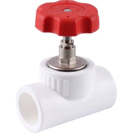 Вентиль Kalde d=32 для полипропиленовых труб под сварку (цвет белый)