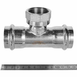 Тройник-Переходник ROMMER ВПр-ВР, 42х11/4, из нержавеющей стали прессовой, RSS-1015-042114