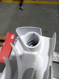 Уцененный товар (брак резьбы): Радиатор алюминиевый ROMMER Plus 200 10 секций боковое подключение (RAL9016), RAL-3210-020010