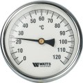Термометр биметаллический WATTS с погружной гильзой 100 мм