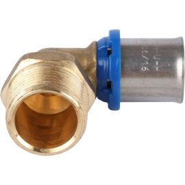 Угольник-переходник APE с наружной резьбой 3/4 х20 для металлопластиковых труб прессовой, ARL3004200