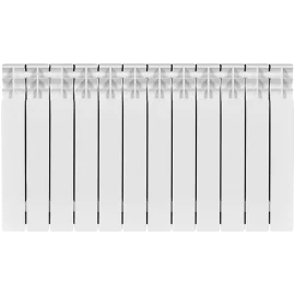 Радиатор биметаллический STOUT TITAN 500 12 секций боковое подключение (белый RAL 9016), SRB-3310-050012