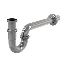 Сифон для умывальника AlcaPlast DN32, U-форма с накидной гайкой 5/4 , металл, A432
