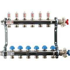 *12080611002 РЕХАУ RAUTHERM S Распределительный коллектор HKV-D на 6 контуров нерж .сталь (без шаровых кранов)