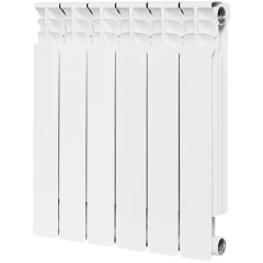 Радиатор биметаллический STOUT Space 500 6 секций боковое подключение RAL9016