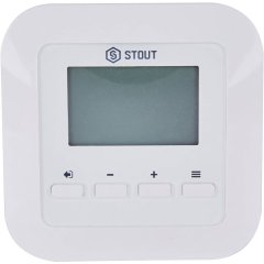 Проводной комнатный регулятор STOUT R-10s, белый, STE-0101-010005